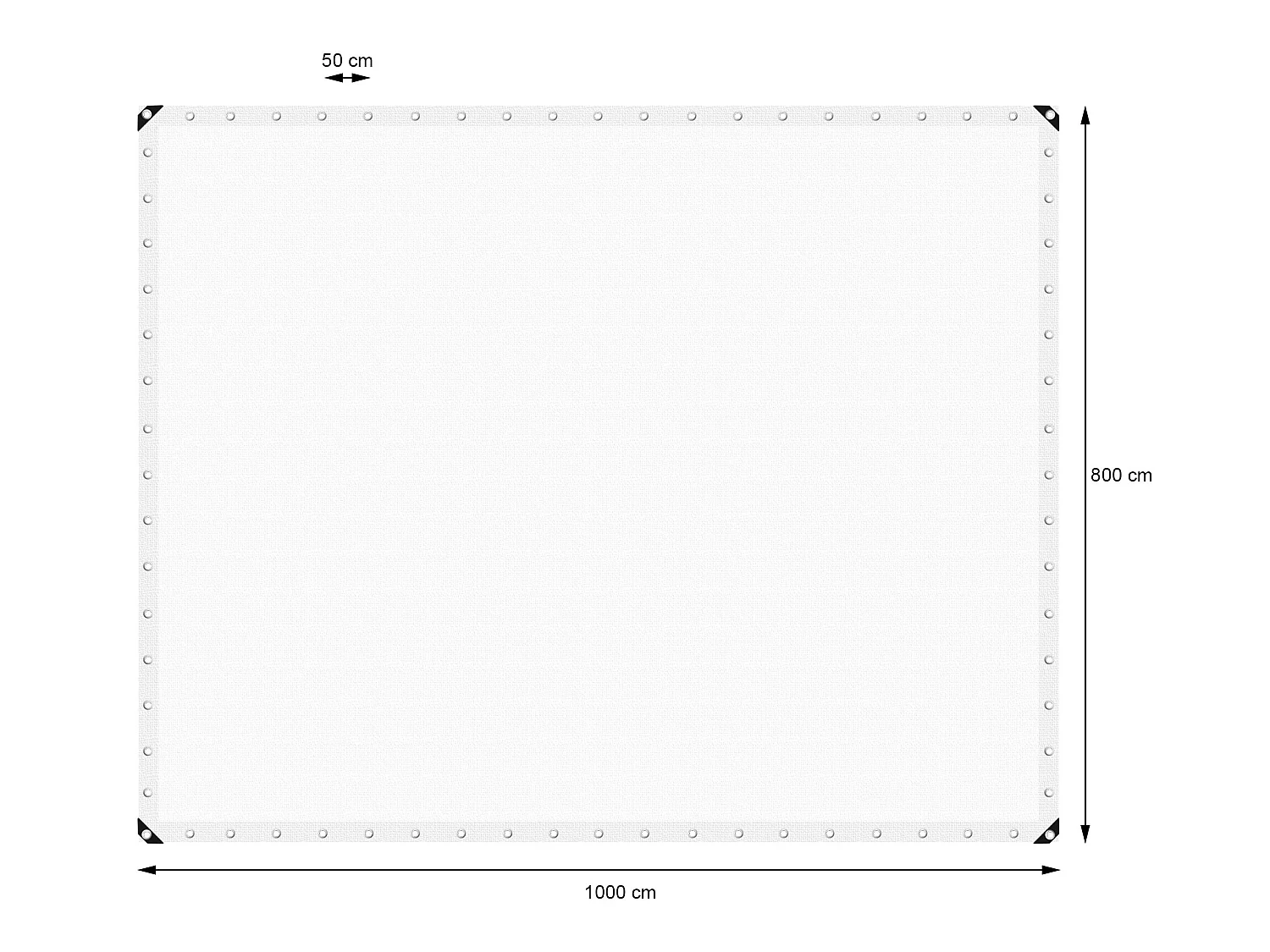 Cubierta impermeable de PE con ojales 8x10 m 260g/m² ECD Germany