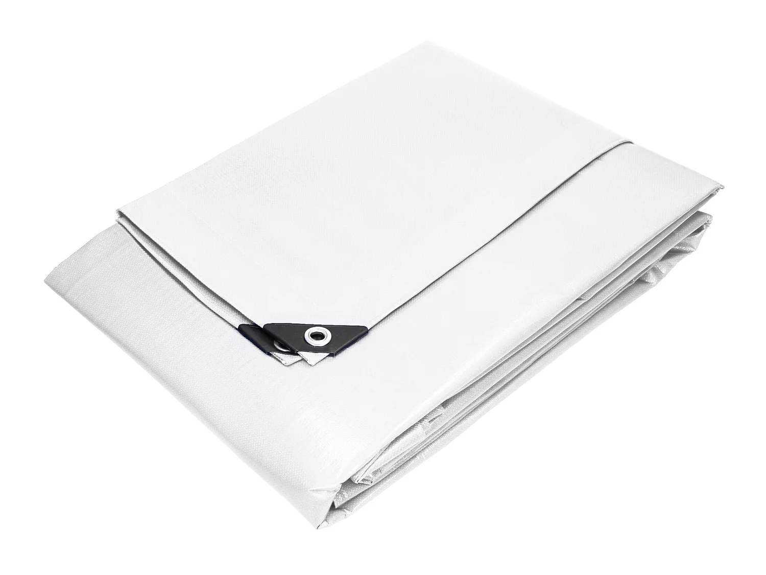 Bâche de couverture étanche protection en PE avec oeillets 8x10 m blanc ECD Germany