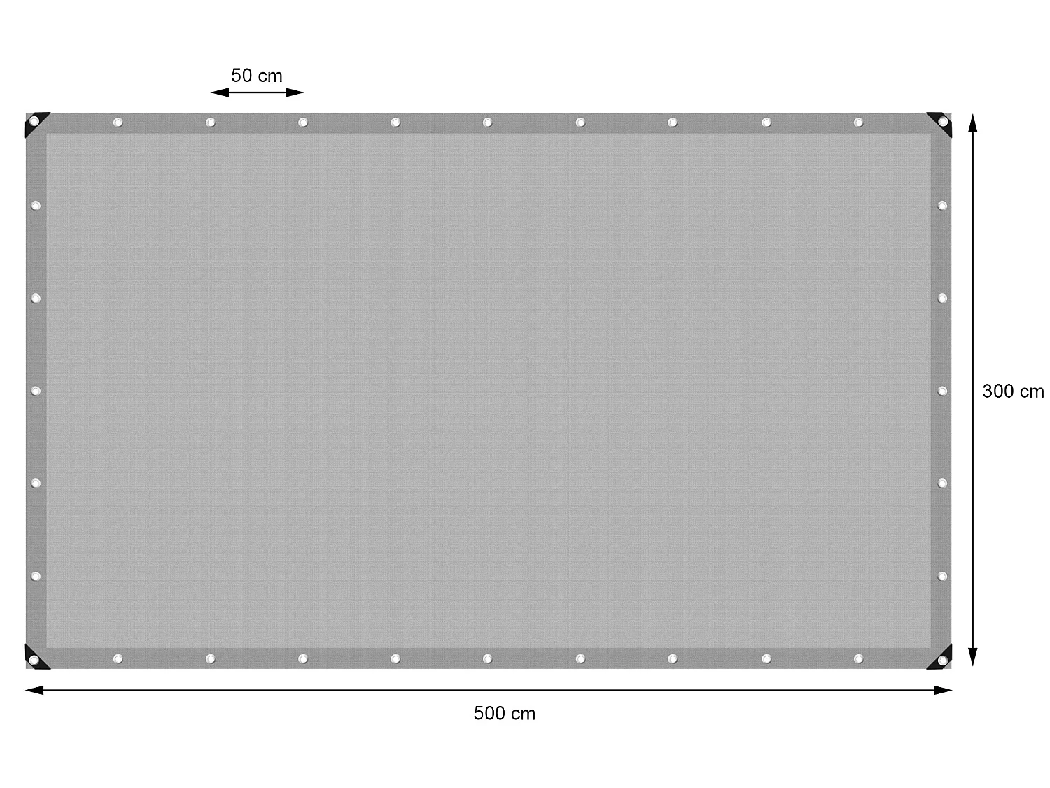 Bâche de couverture étanche protection en PE 60 g/m² gris ML-DESIGN