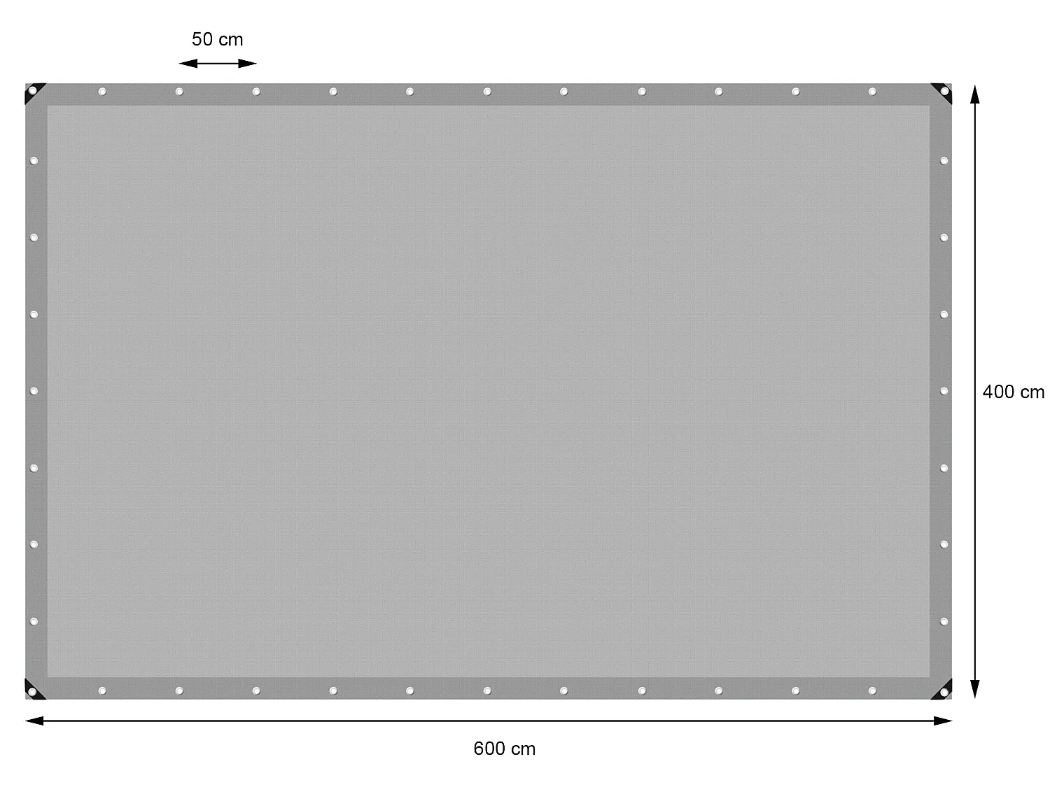 Bâche de couverture étanche protection en PE avec oeillets 4x6 m ECD Germany