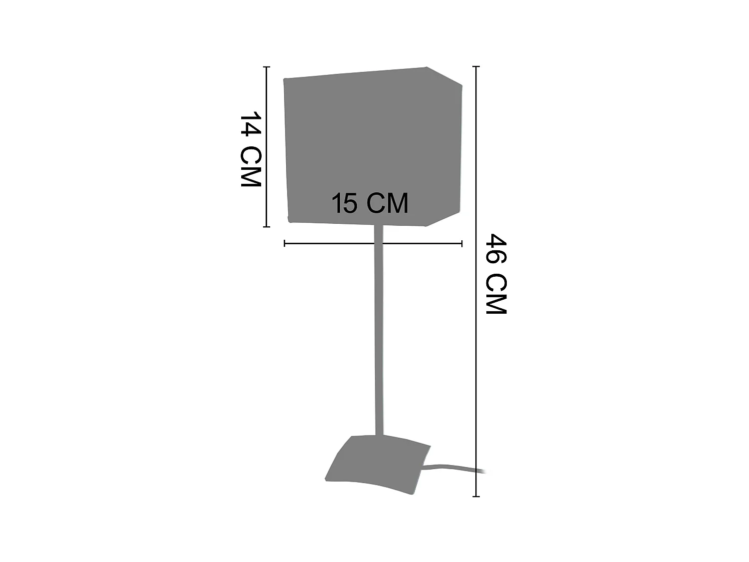 Candeeiro de mesa TOSEL TROMPETA CORDES  tecido queimado cru D30 x  H50  cm