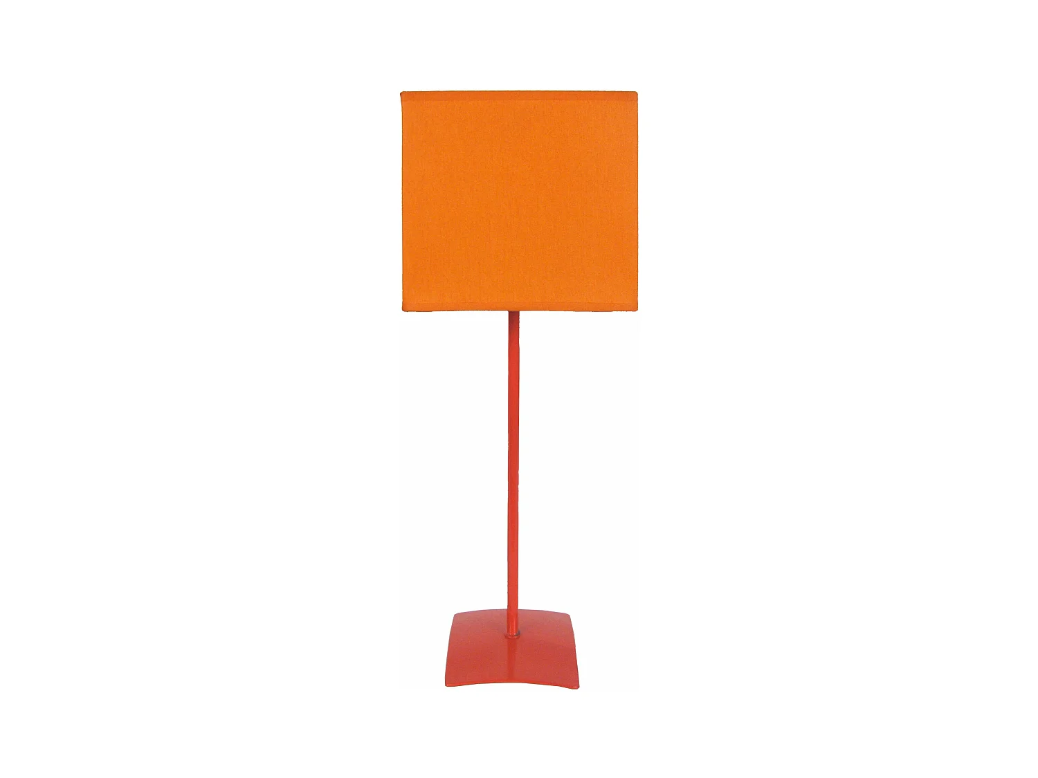 Lampe a poser droit métal  orange 46 cm.