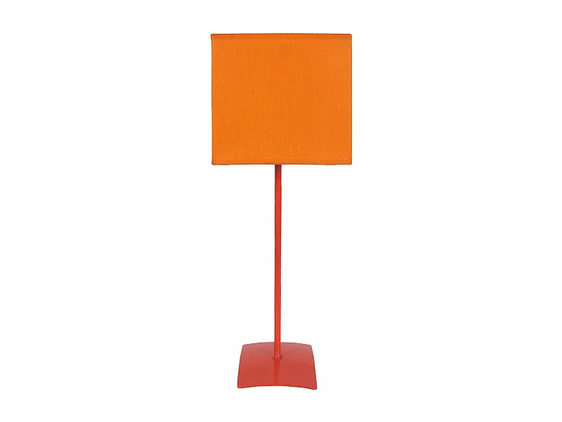 Lampe a poser droit métal  orange 46 cm.