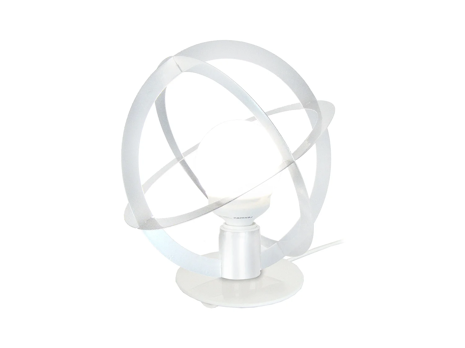 Lampe de Chevet TOSEL ,métal,Blanc  ,H 29xD28x P 28cm