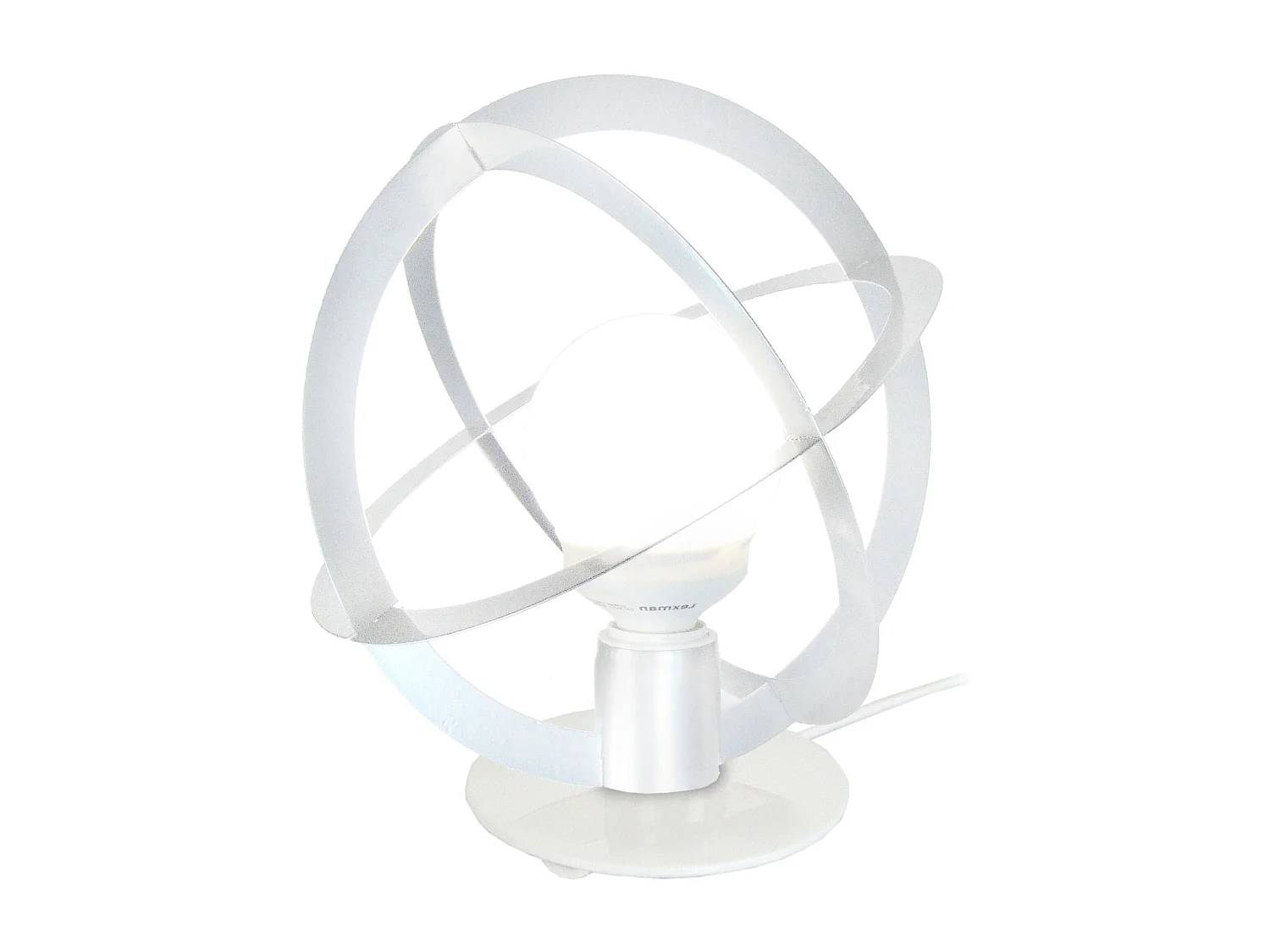 Lampe de Chevet TOSEL ,métal,Blanc  ,H 29xD28x P 28cm