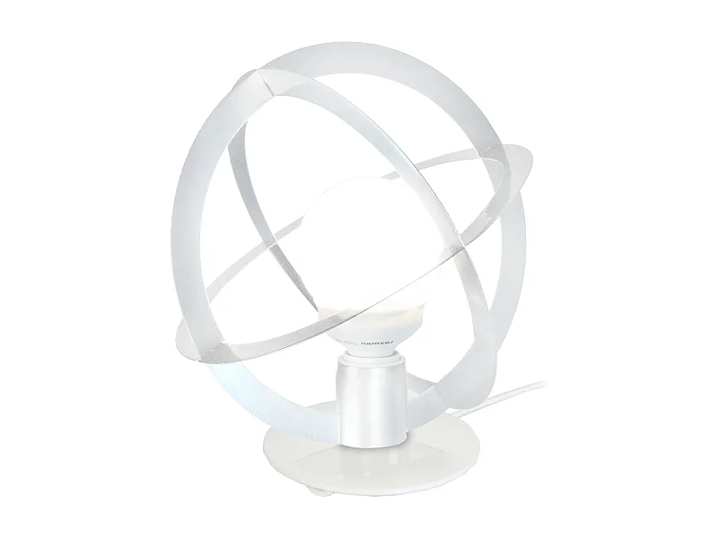 Lampe de Chevet TOSEL ,métal,Blanc  ,H 29xD28x P 28cm
