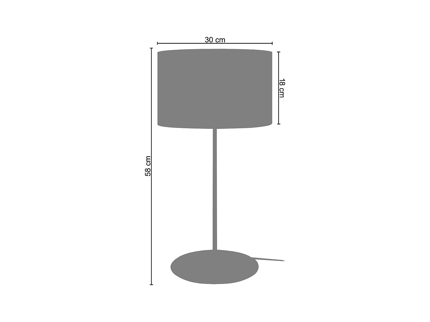 Lámpara de Mesa  TOSEL ,metal,AMARILLO, A 58xD30xP30cm