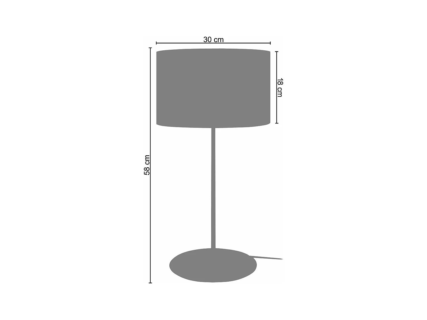 Candeeiro de mesa TOSEL GLOBE JUNON 300 metal globo castanho D30 x  H30  cm