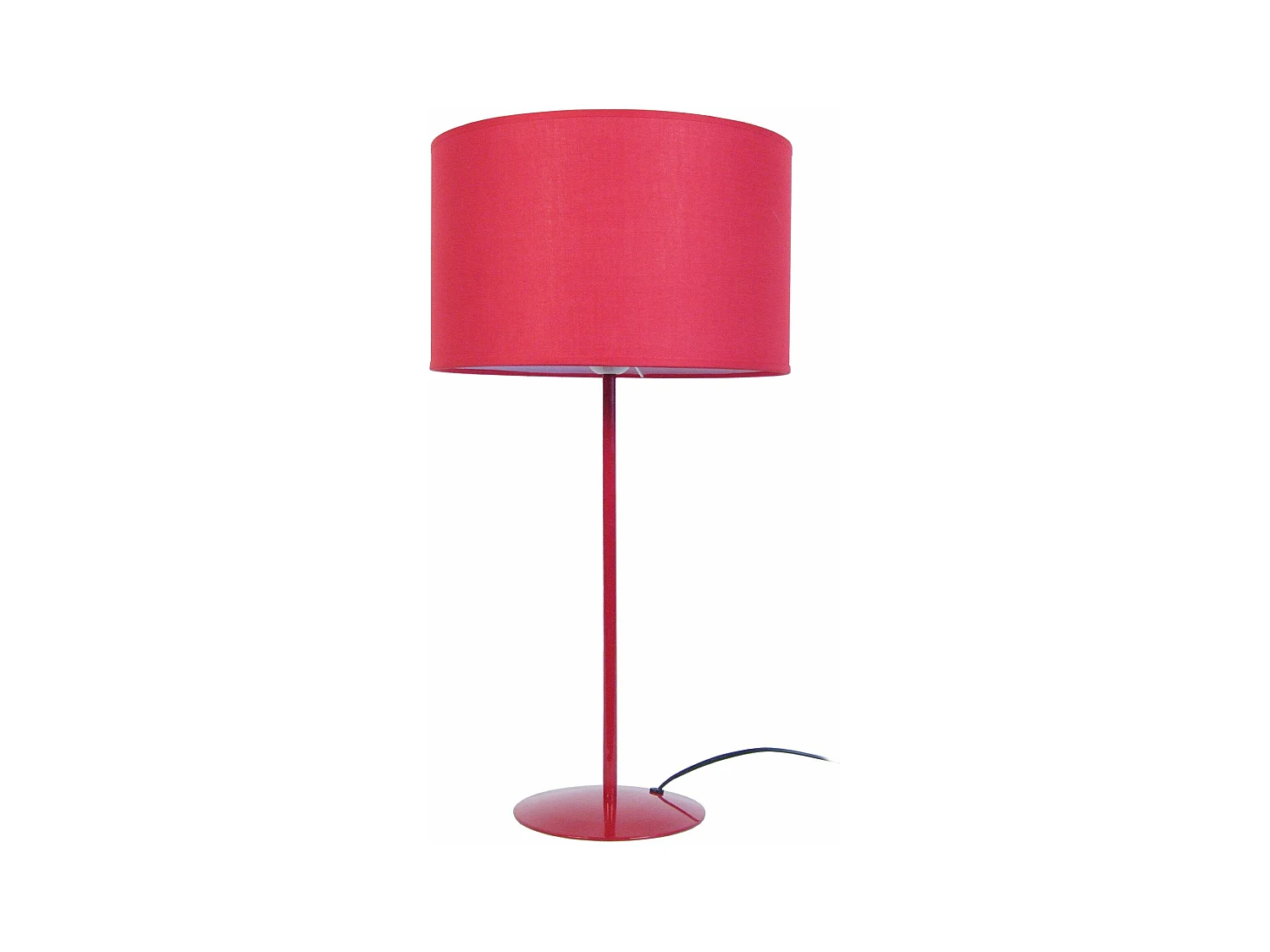 Lampe a poser droit, métal  rouge 58 cm.