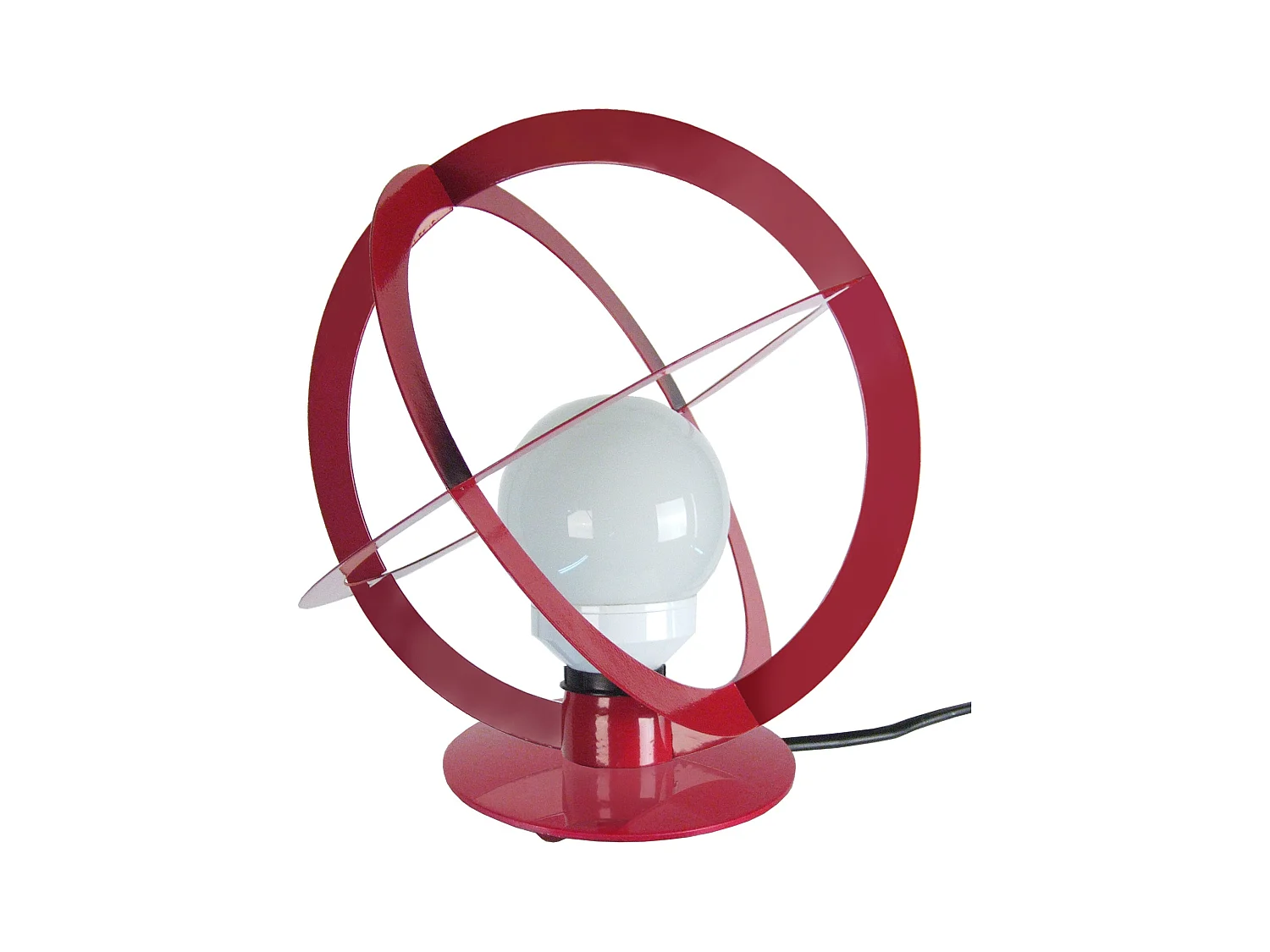 Lampe de Chevet TOSEL ,métal,Rouge ,H29xD28xP28cm