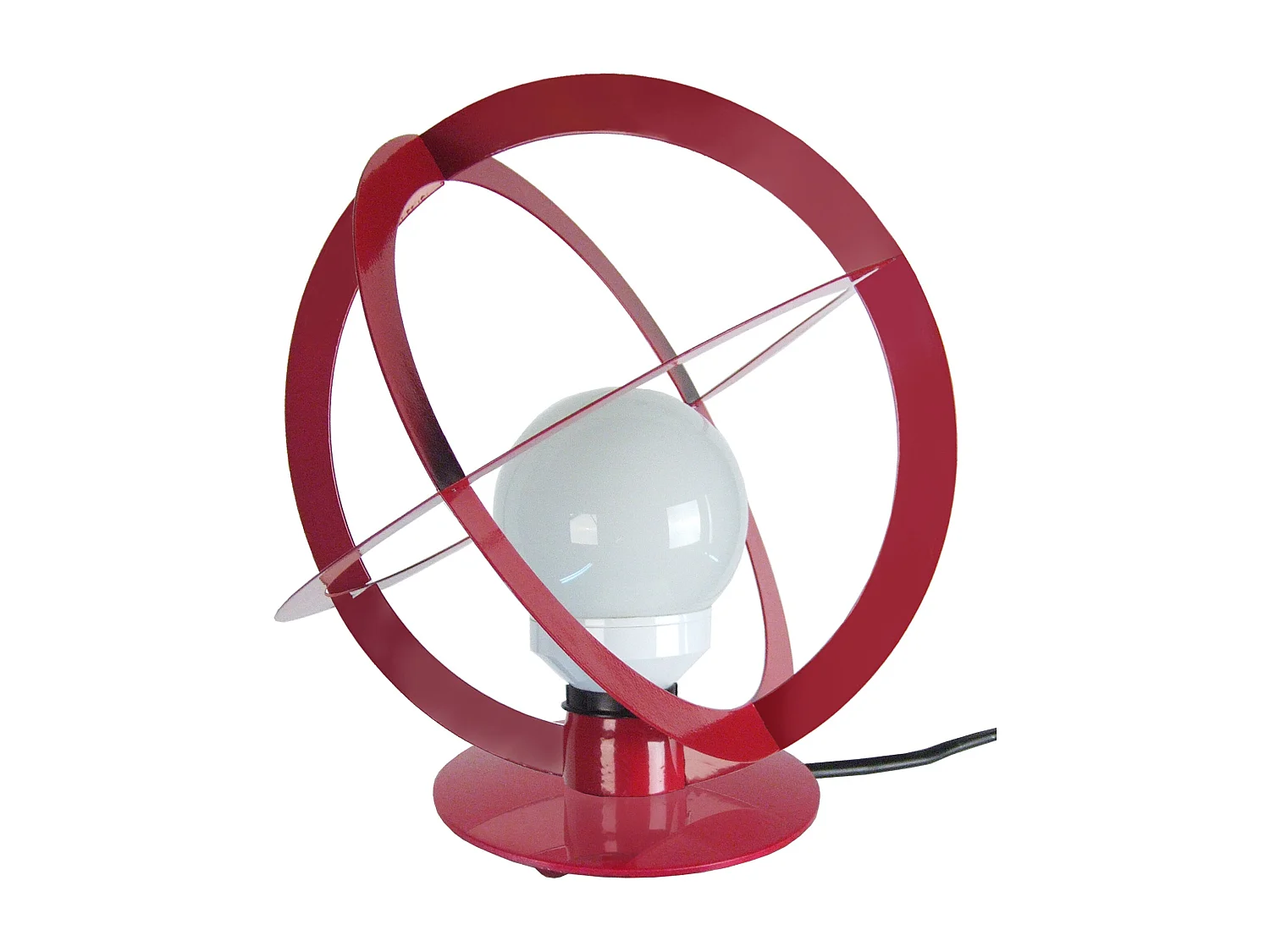 Lámpara de noche TOSEL ,metal,Rojo,A29xD28xP28cm