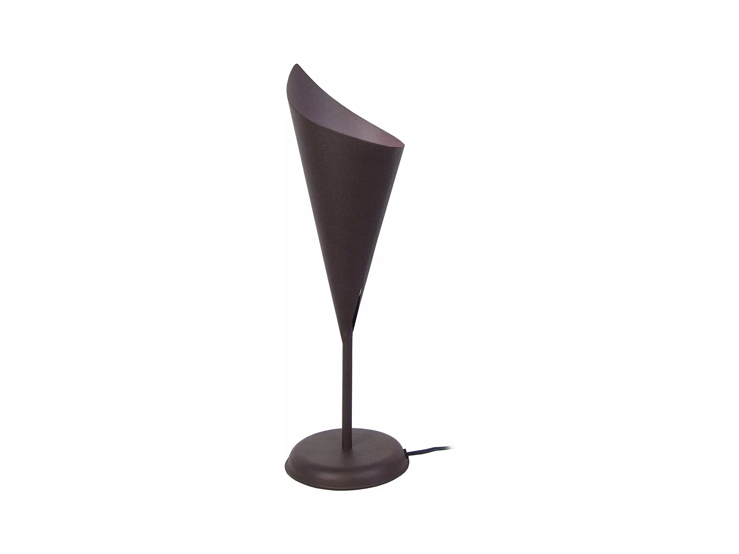 Lampe a poser droit métal  marron 35 cm.