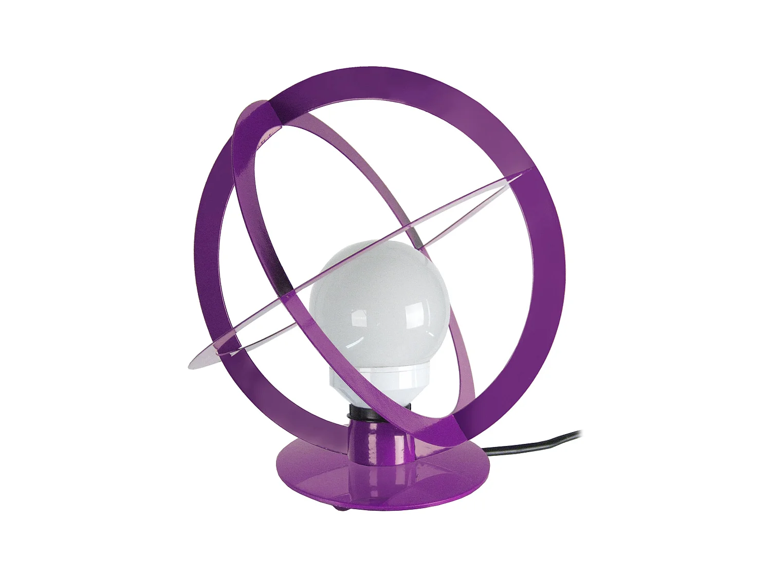 Lampe de Chevet TOSEL ,métal,Violet ,H29xD28xP28cm