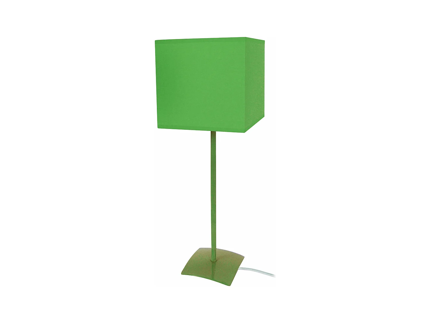 Lampe a poser droit métal  vert 46 cm.