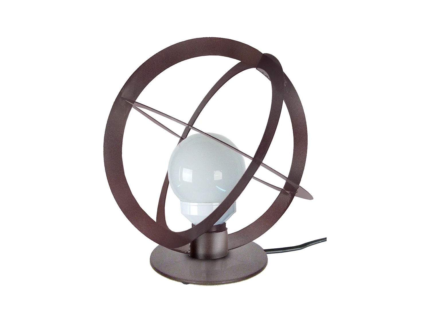 Abajur TOSEL PETIT TROMPETA  tecido queimado cinza D25 x  H30  cm