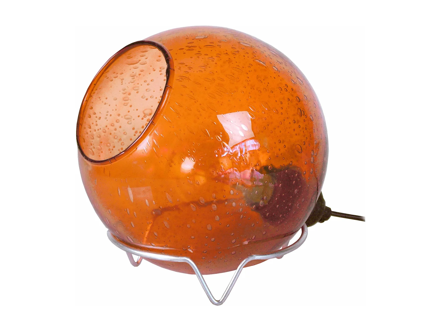 Candeeiro de sala TOSEL CALCUTA tecido globo branco D40 x  H47  cm