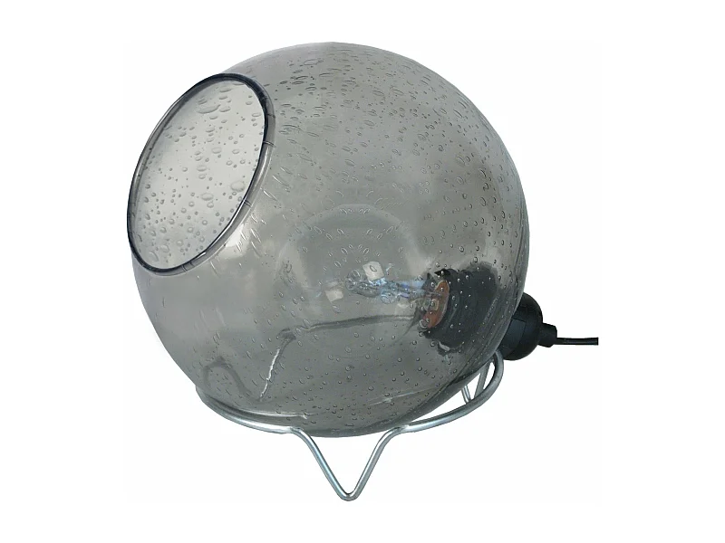 Candeeiro de sala TOSEL CALCUTA tecido globo preto D40 x  H47  cm