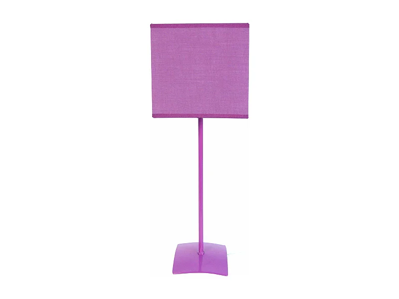 Lampe a poser droit métal  violet 46 cm.