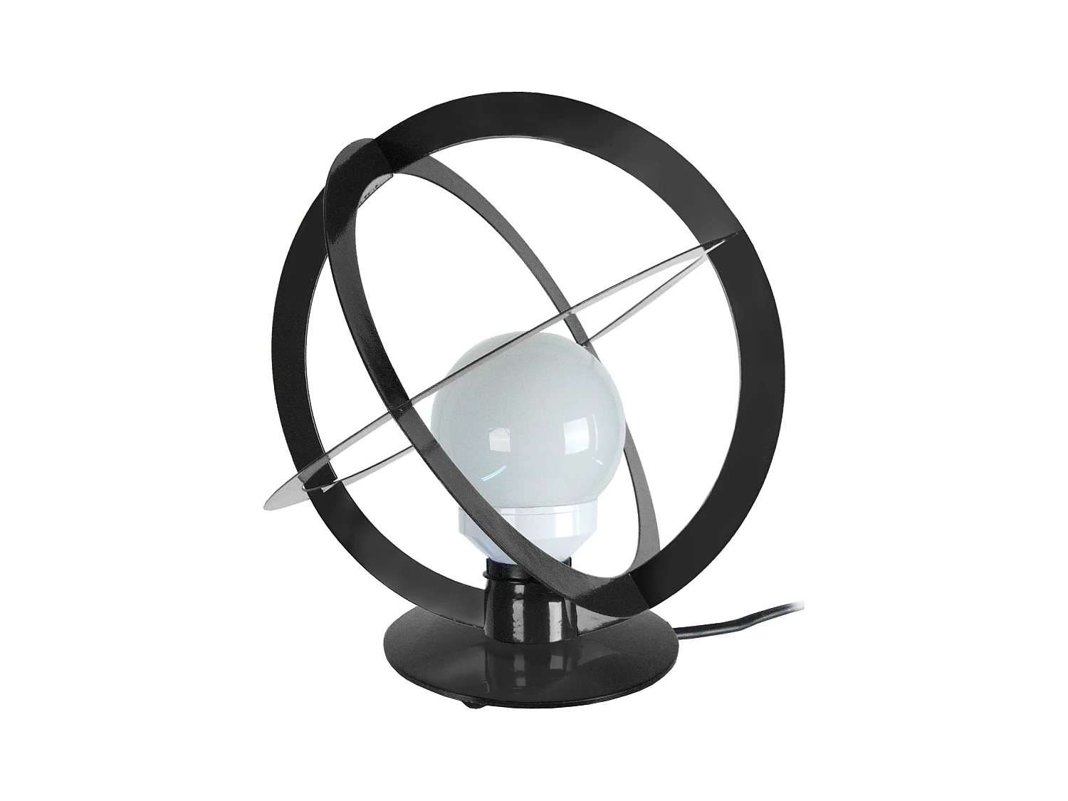 Lámpara de noche TOSEL ,metal,Negro ,A29xD28xP28cm