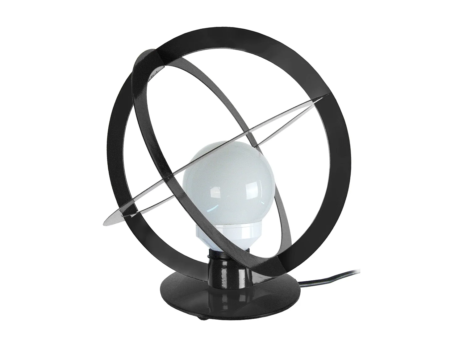 Lámpara de noche TOSEL ,metal,Negro ,A29xD28xP28cm