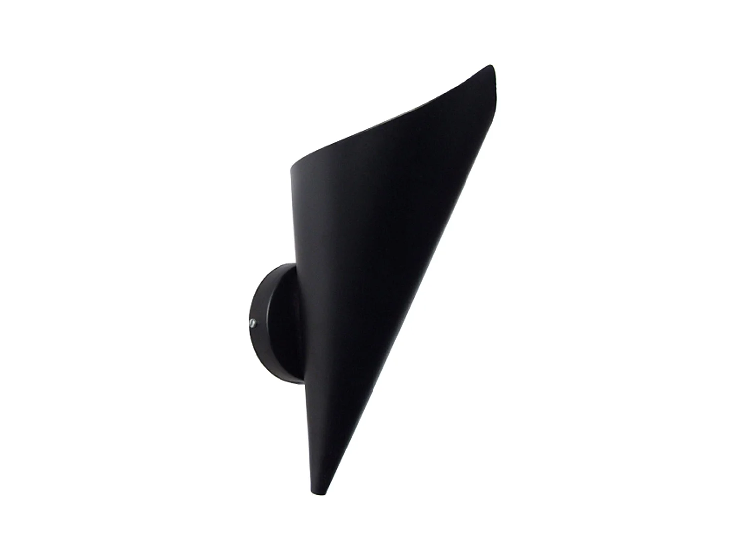Applique métal acier noir 25 cm.