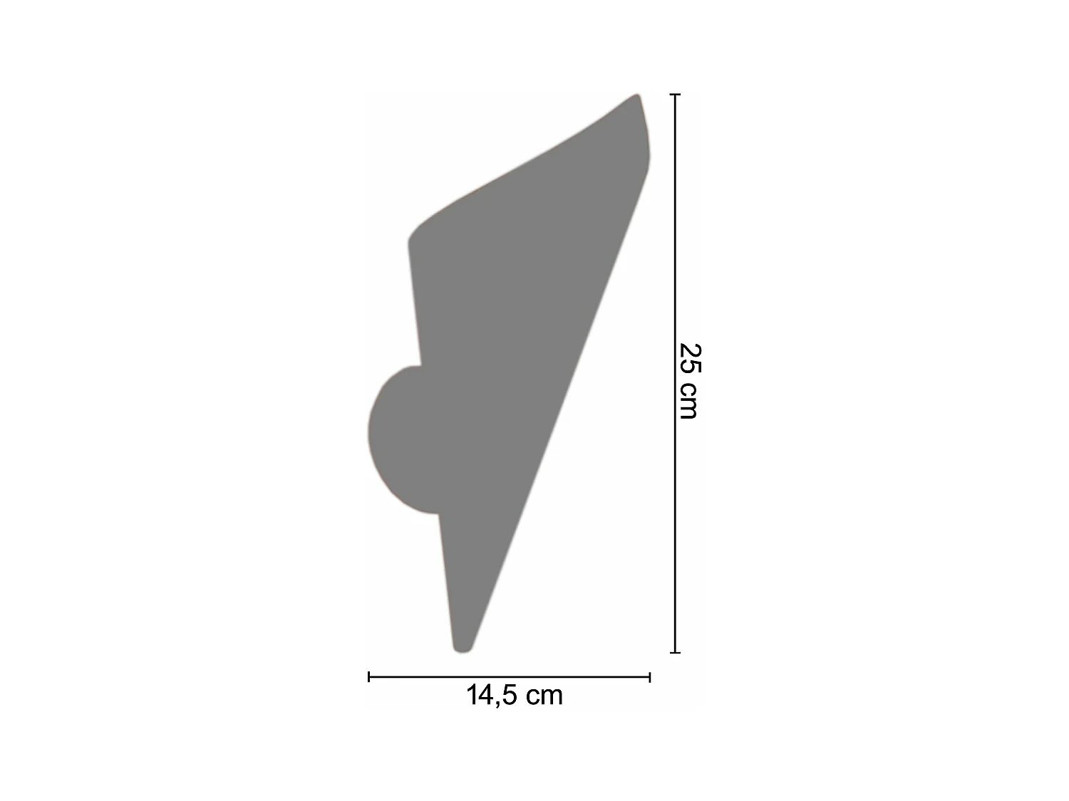Aplique TOSEL CHÂTAIGNIER metal cônico cinza D14,5 x  H25  cm