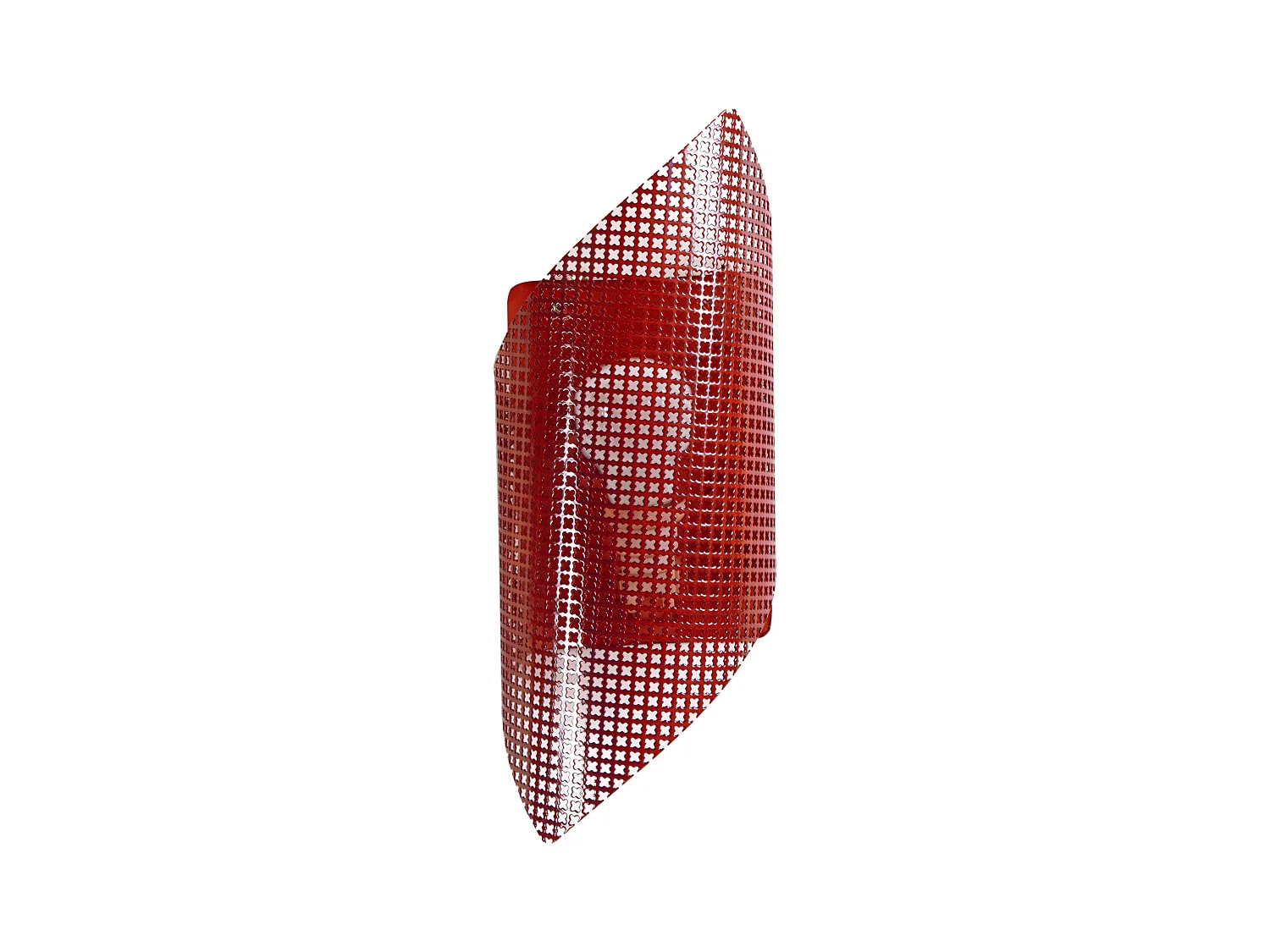 Aplique TOSEL BOUCLE LACY metal meio cilindro vermelho D33 x  H9  cm