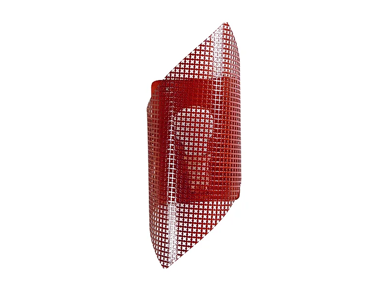 Applique TOSEL ,métal,Rouge , P 9xD13xD Hcm