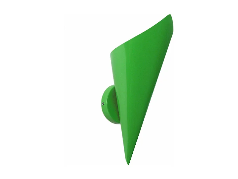 Applique métal acier vert 25 cm.