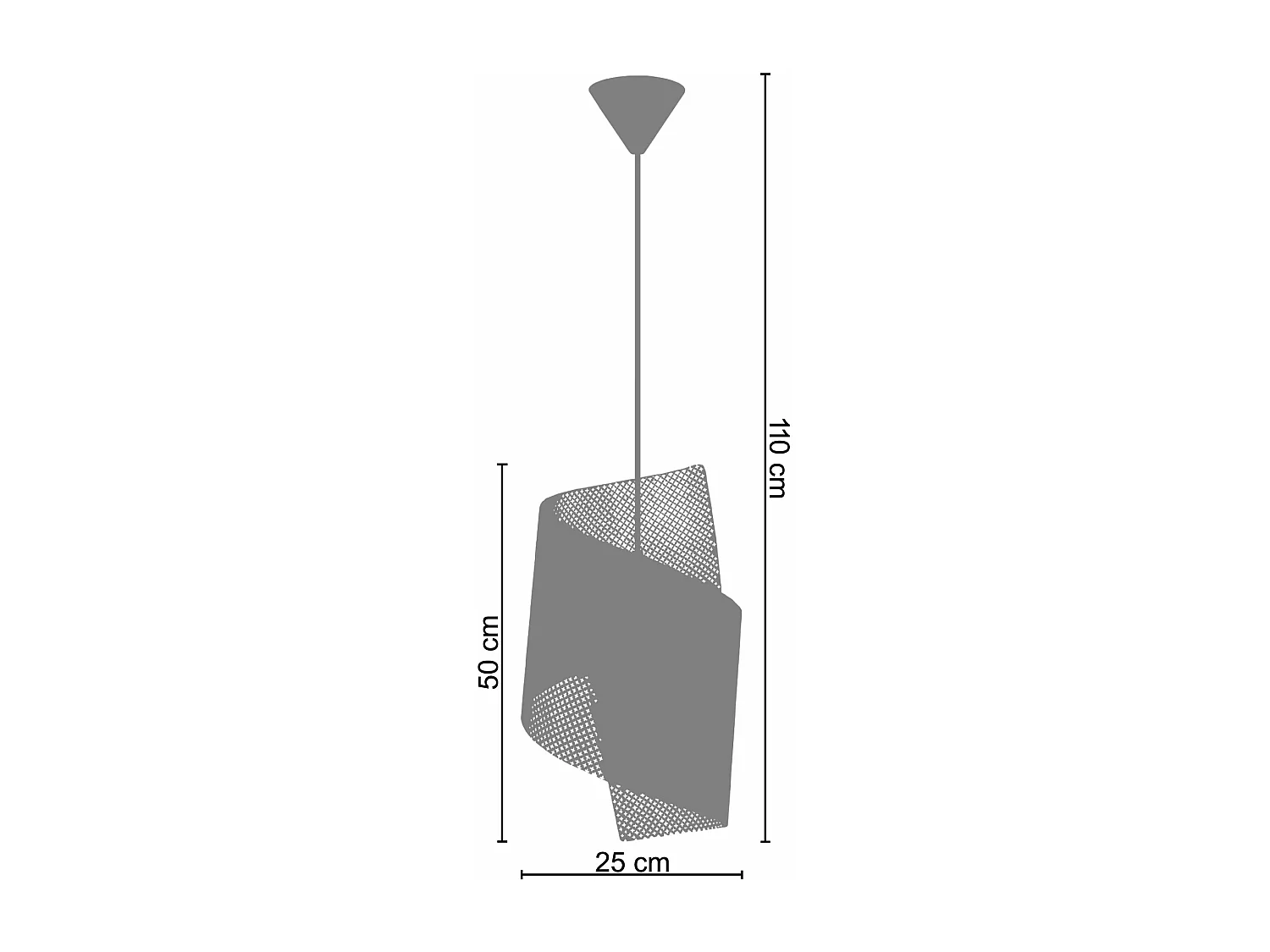 Applique métal  marron 9 cm.