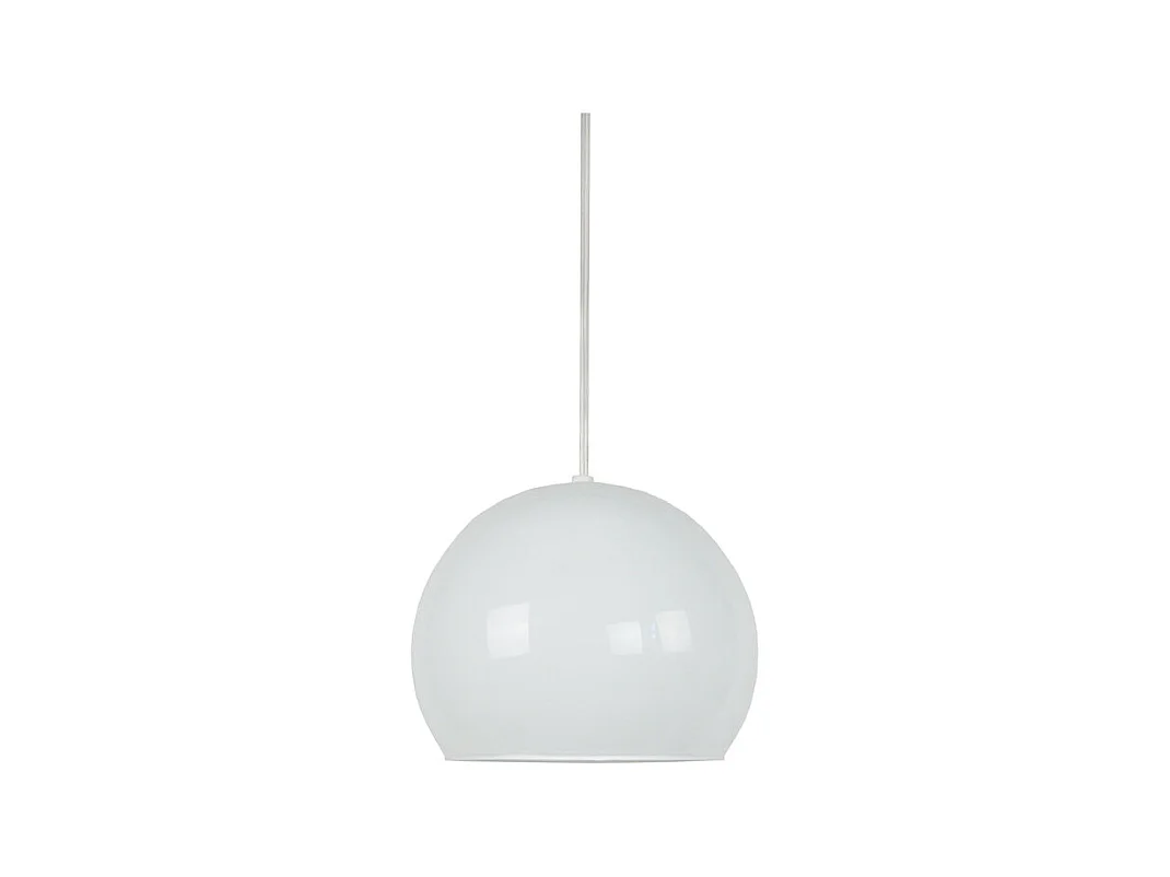 Suspension bol verre  blanc 75 cm.