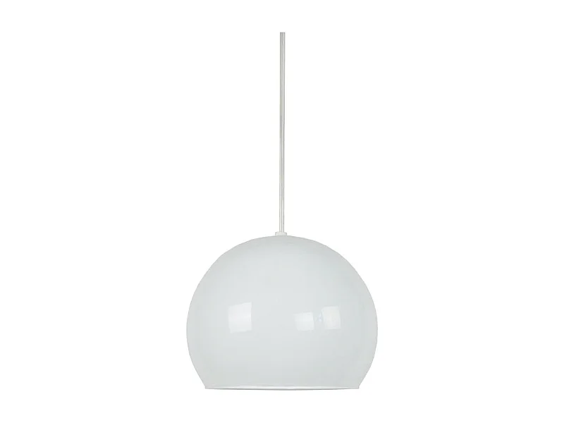 Suspension bol verre  blanc 75 cm.