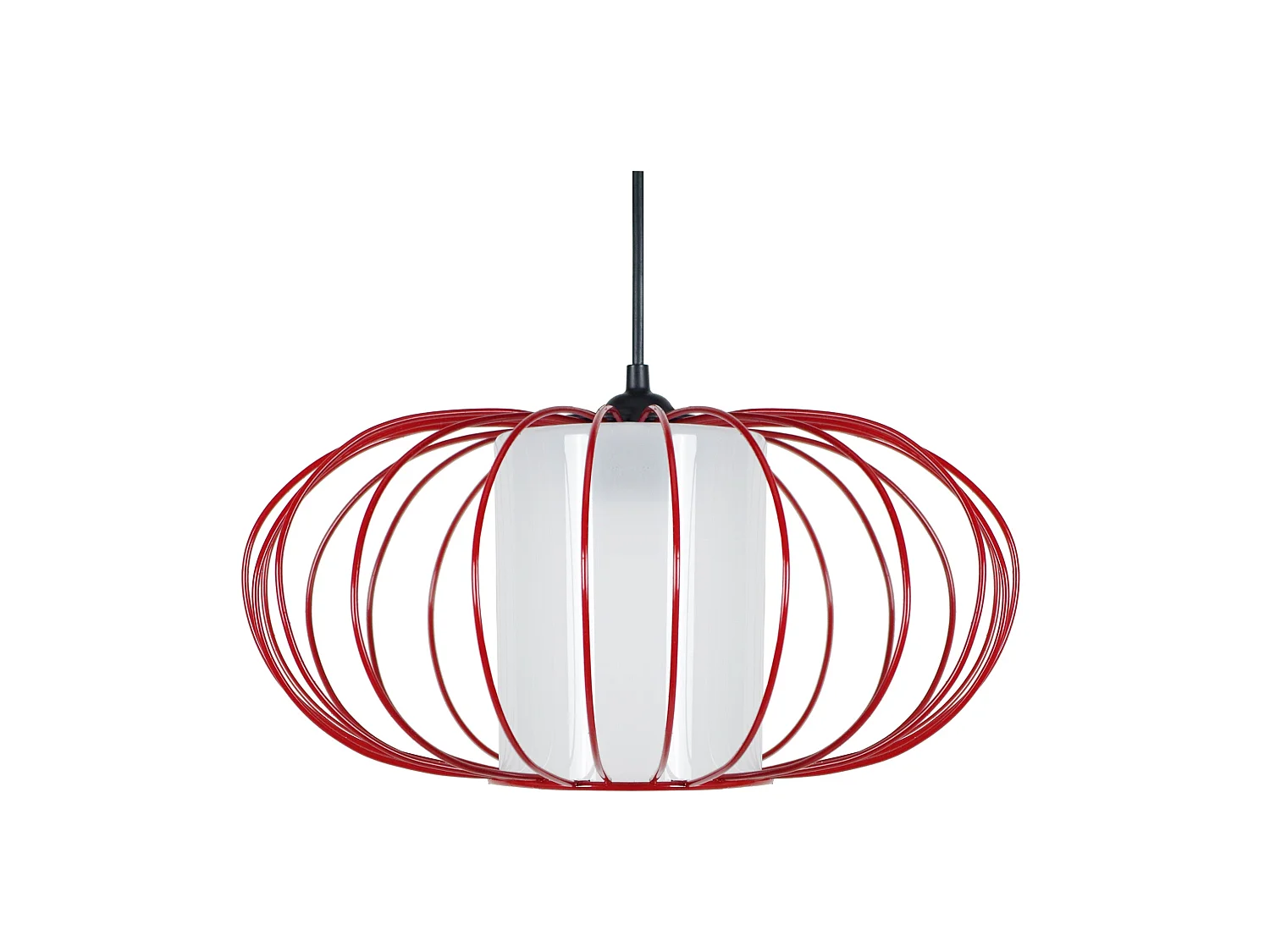 Suspensão TOSEL  OITA vidro globo Branco marfim D35 x  H77  cm