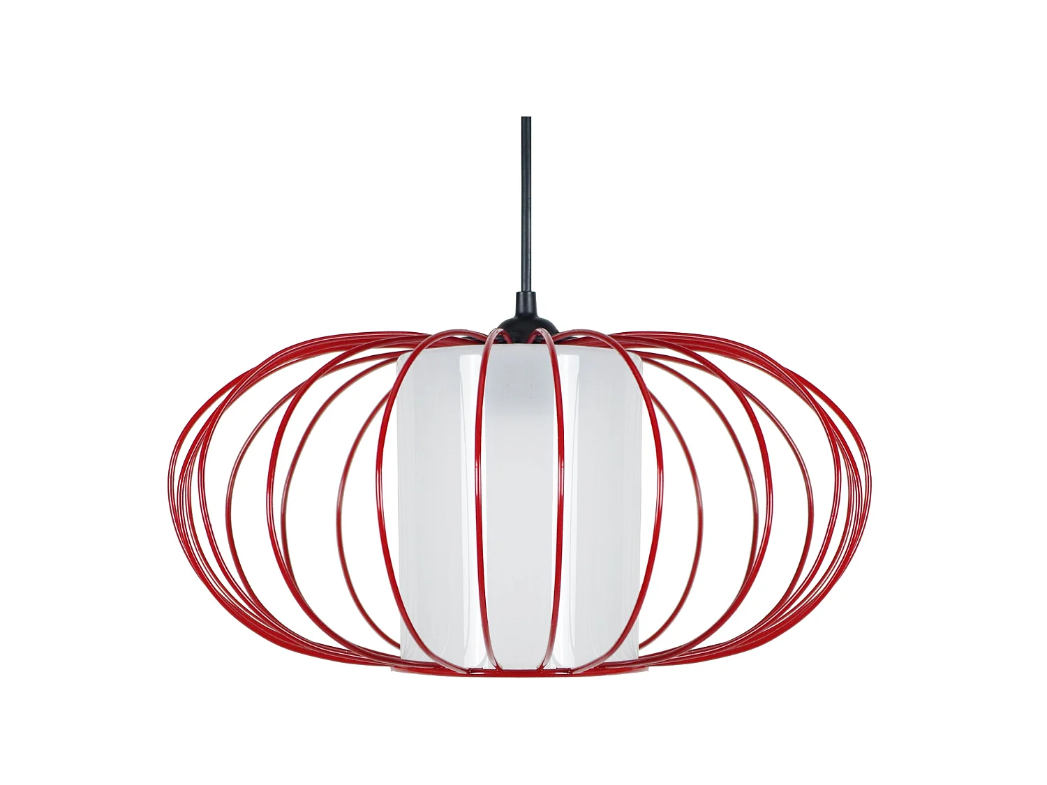 Suspensão TOSEL  OITA vidro globo Branco marfim D35 x  H77  cm