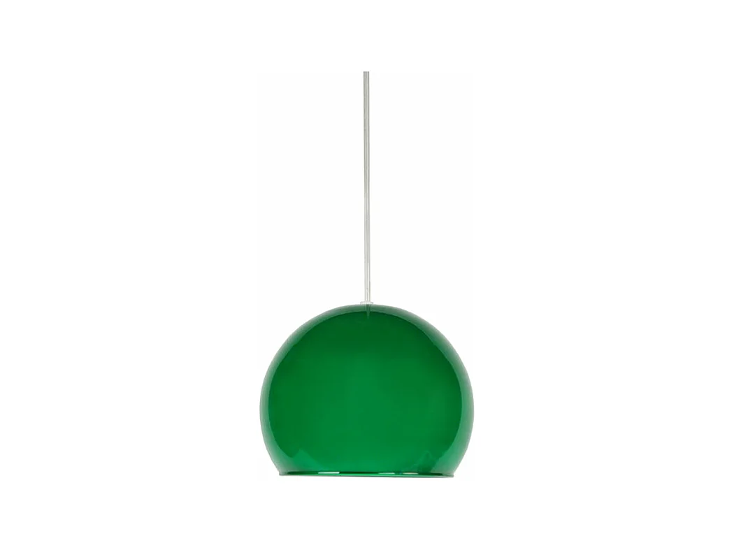 Suspension bol verre  vert 75 cm.
