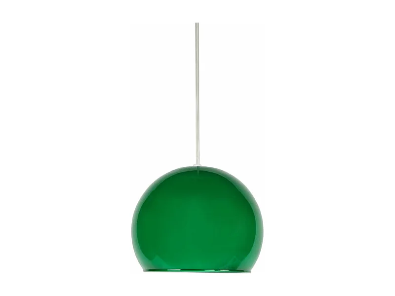 Suspension bol verre  vert 75 cm.