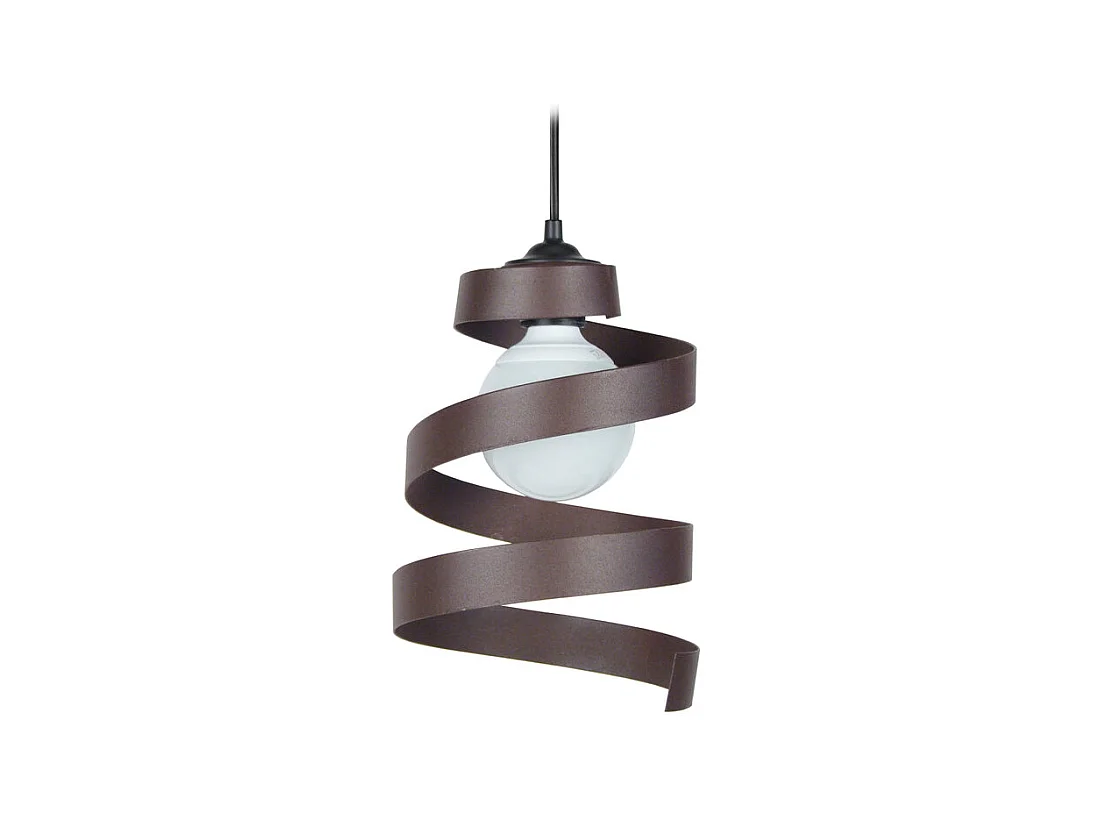 Suspensão TOSEL  SPIRALE vidro cônico preto D28 x  H80  cm