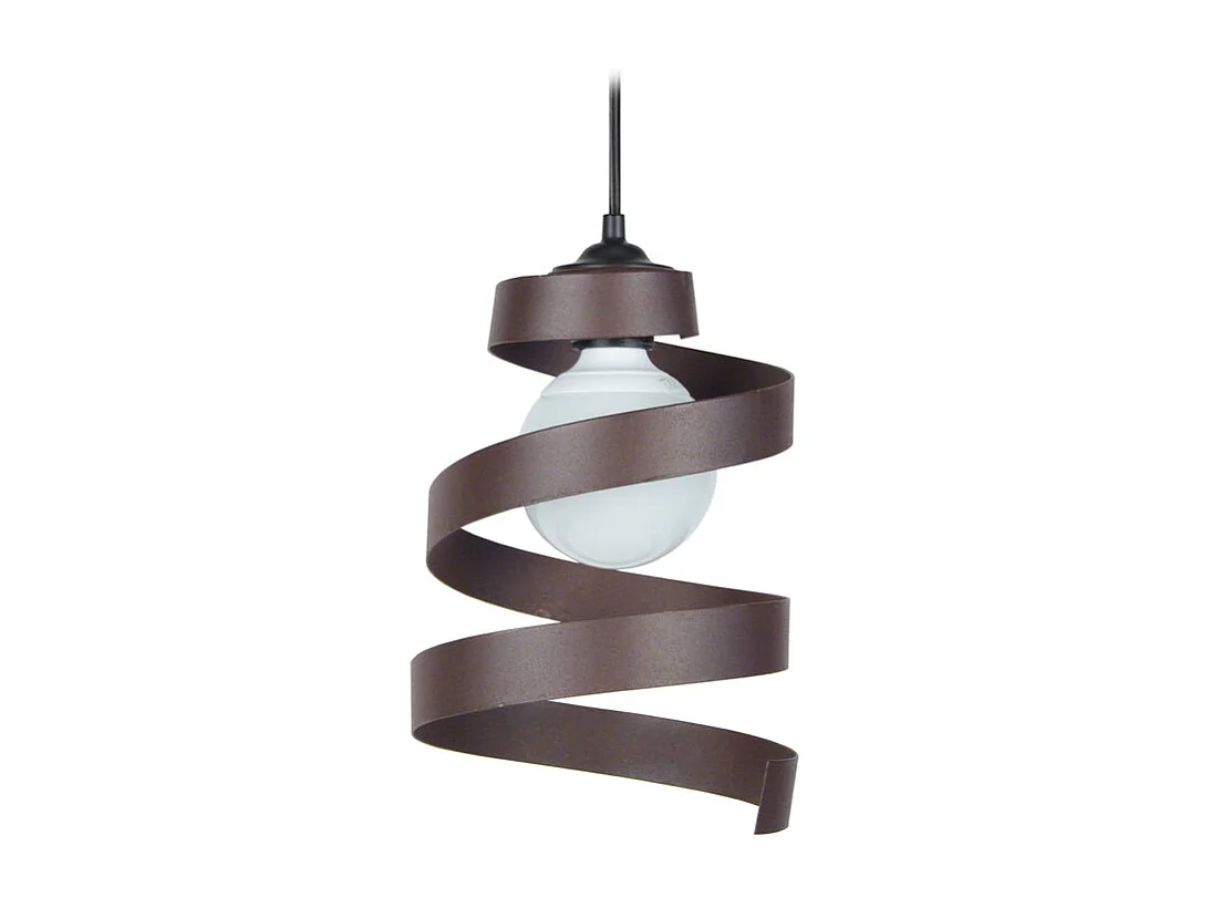 Suspensão TOSEL  SPIRALE vidro cônico preto D28 x  H80  cm