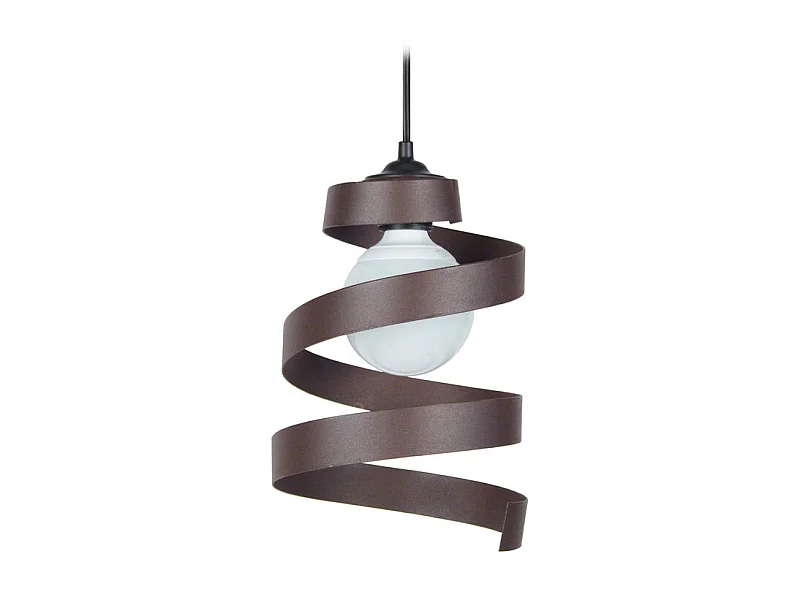 Suspension spirale métal  marron 90 cm.