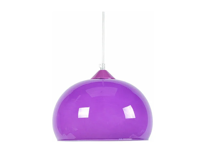 Suspensão TOSEL  VENISE fio de juta cilindro vermelho D30 x  H90  cm