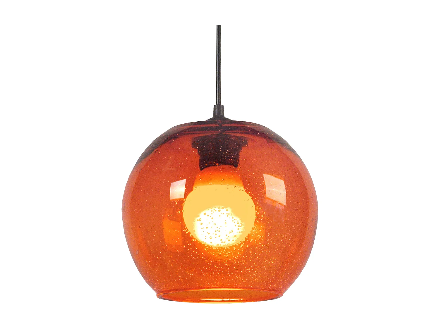 Suspensão TOSEL  BOULLEGOSA vidro tigela laranja D20 x  H77  cm