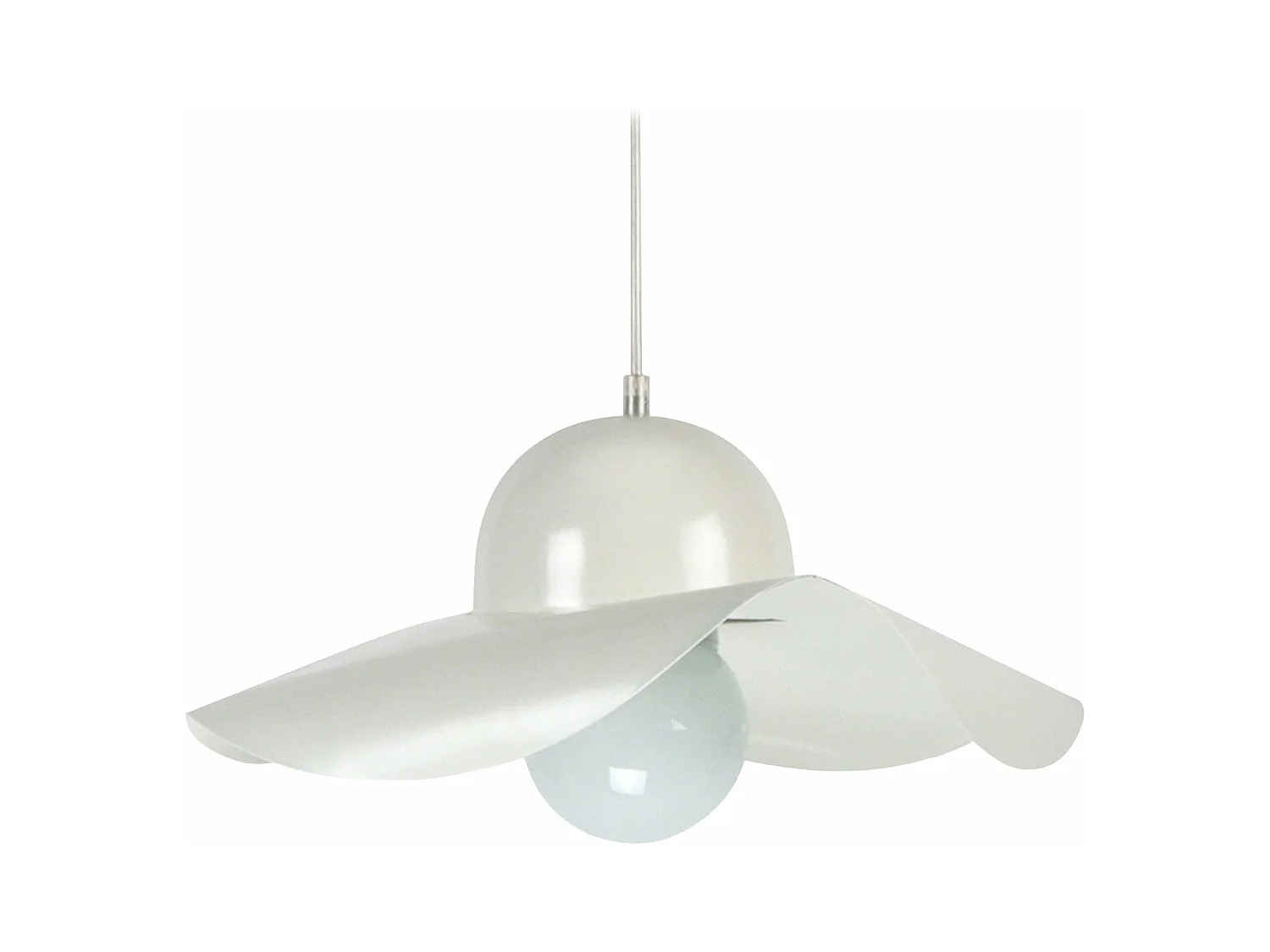 Suspensão TOSEL  ASCOT metal abstrato branco D40 x  H77  cm