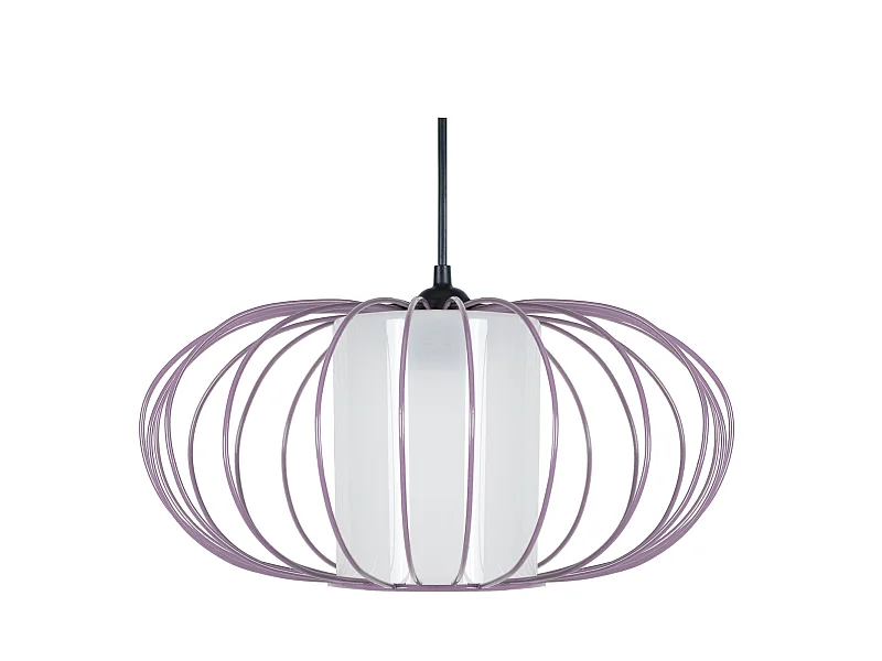 Suspensão TOSEL  OITA metal geométrico branco D25 x  H88  cm