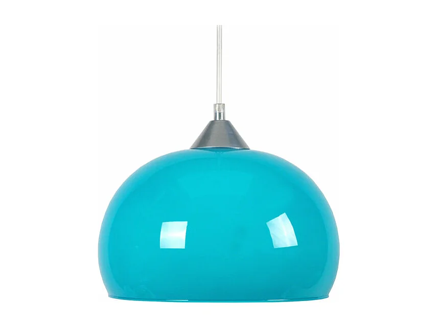 Suspension bol verre  bleu 80 cm.