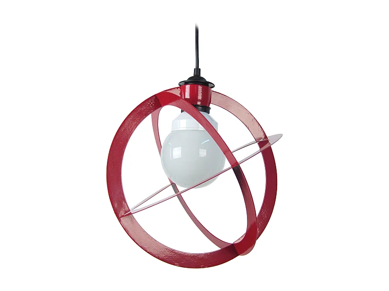 Suspensión  TOSEL ,metal, Rojo,A88xD 28x P 28cm