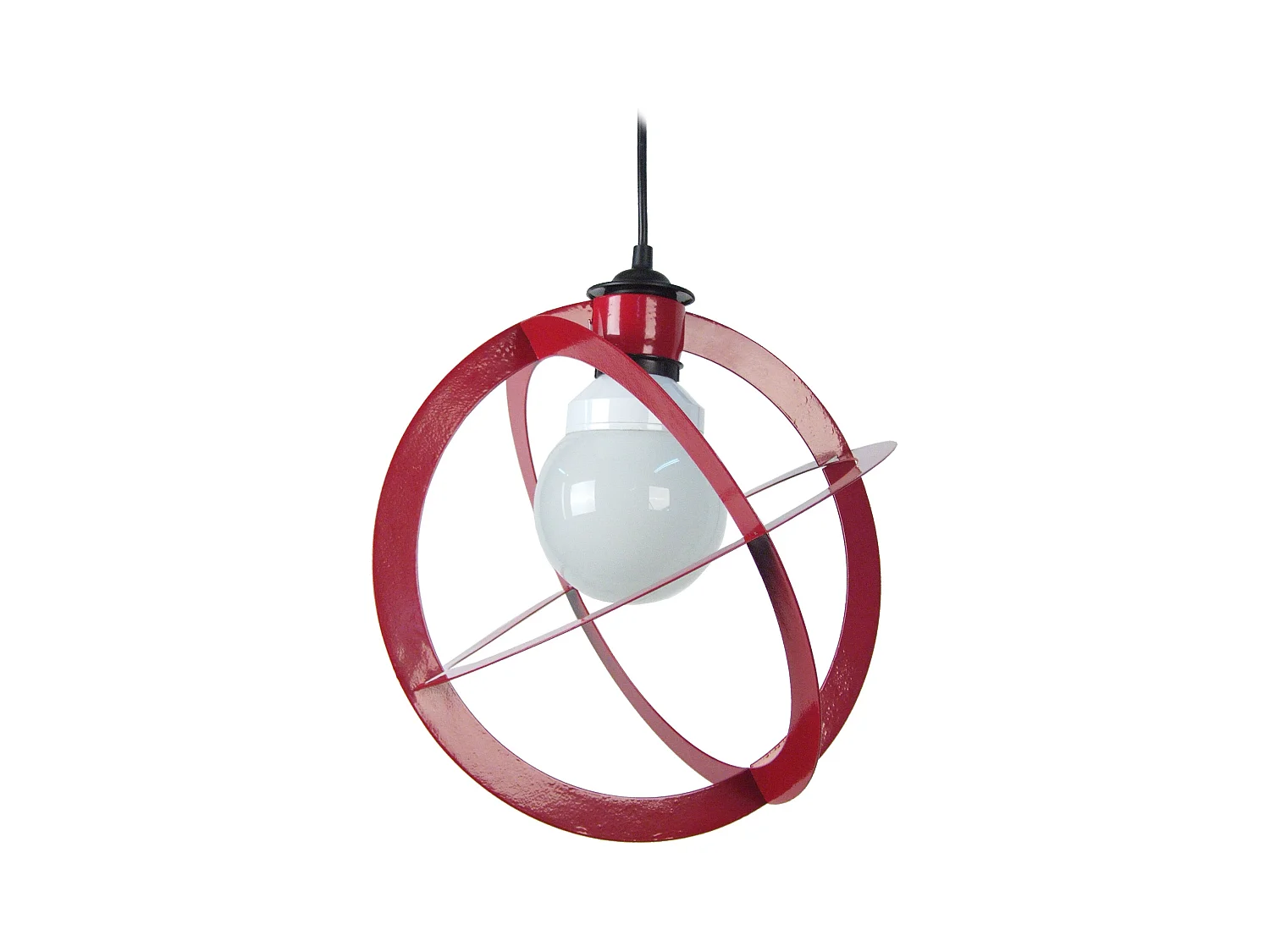 Suspension TOSEL ,métal, Rouge ,H88xD 28x P 28cm