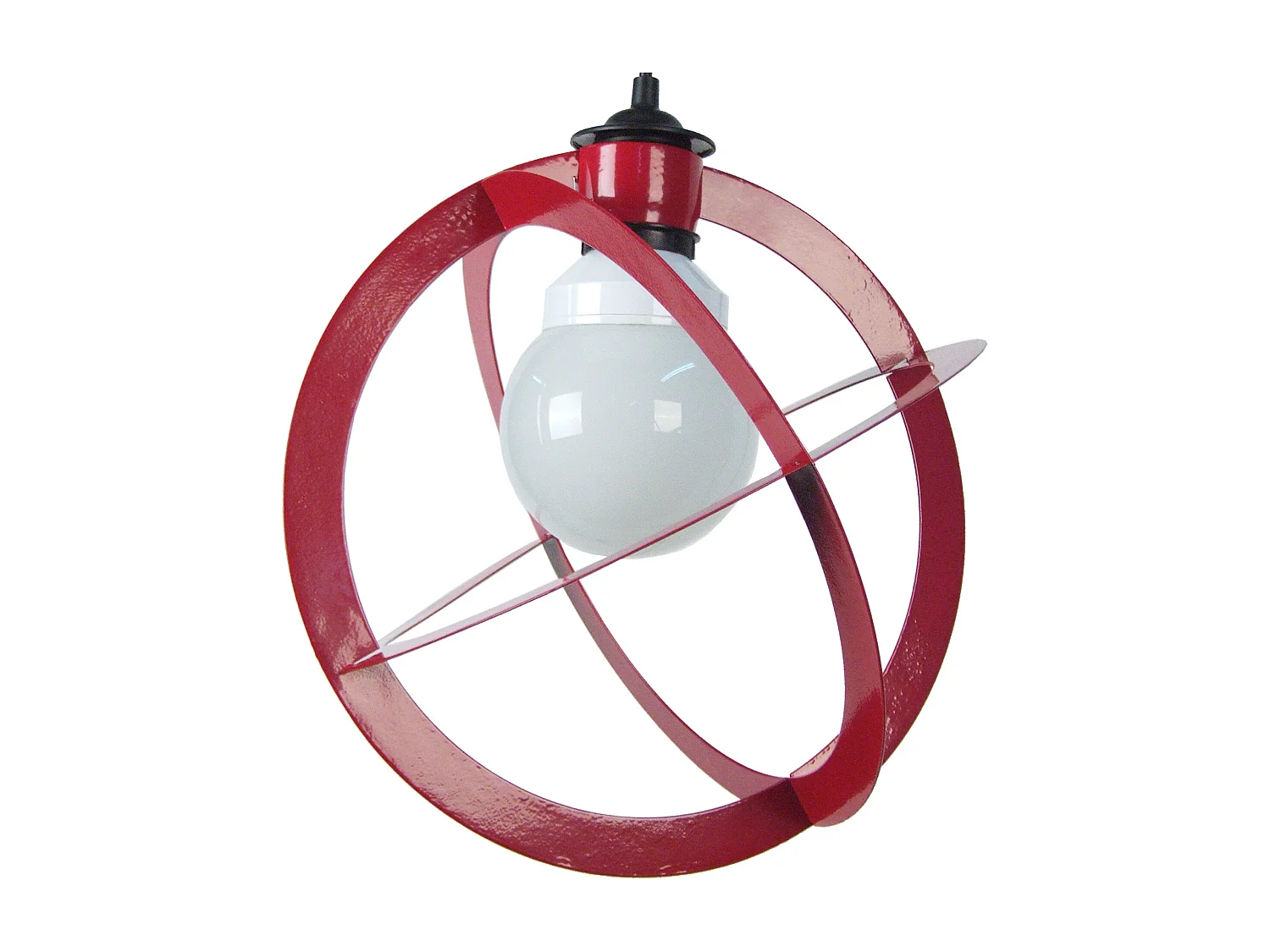 Suspension TOSEL ,métal, Rouge ,H88xD 28x P 28cm