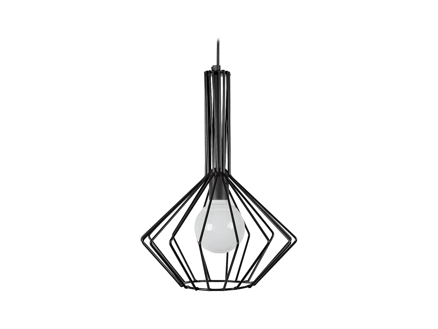 Suspension filaire métal  noir 90 cm.