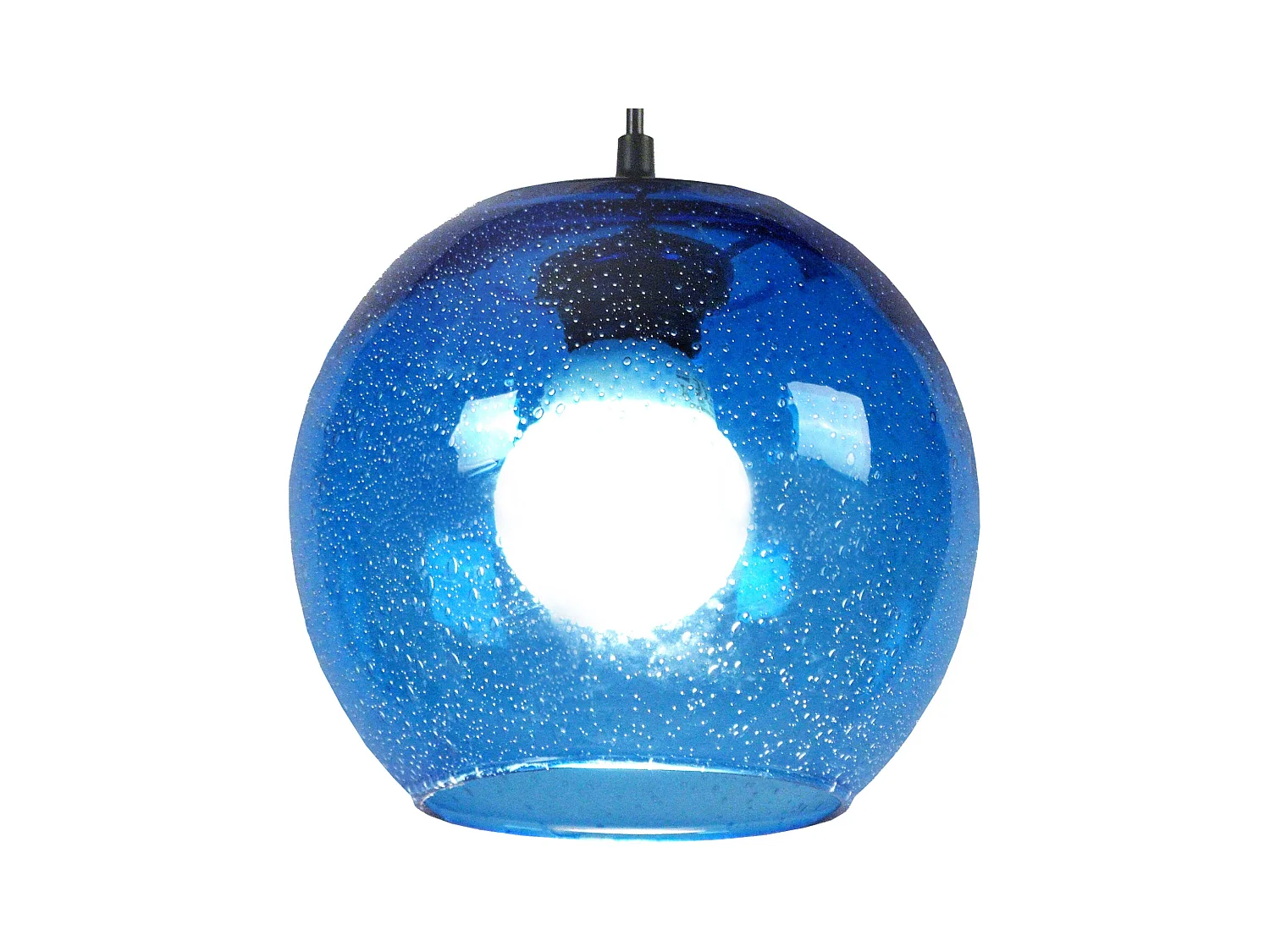 Suspensão TOSEL  BOULLEGOSA vidro tigela azul D20 x  H77  cm