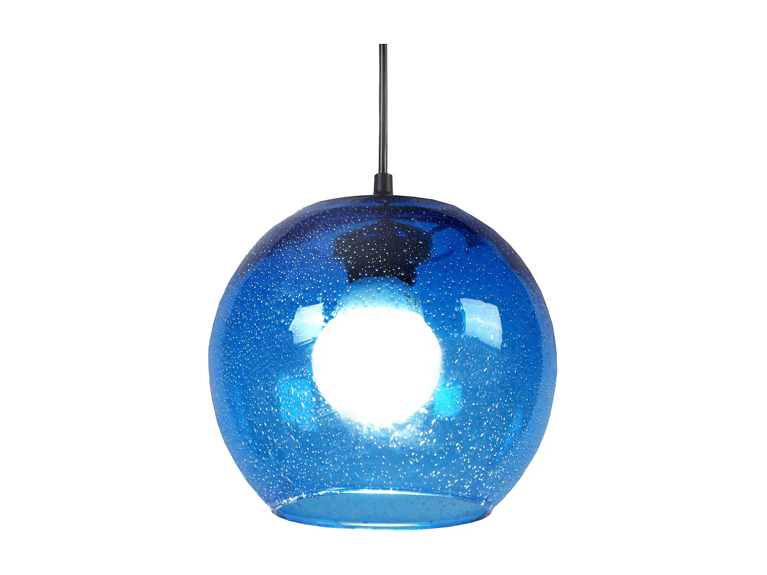 Suspensão TOSEL  BOULLEGOSA vidro tigela azul D20 x  H77  cm